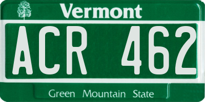 VT license plate ACR462
