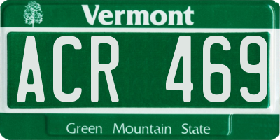 VT license plate ACR469