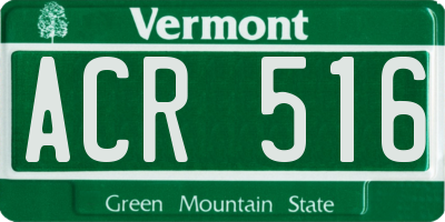 VT license plate ACR516
