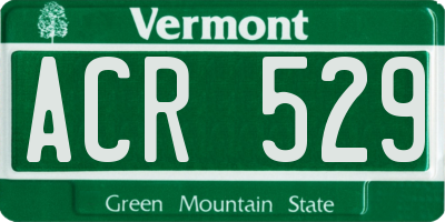 VT license plate ACR529