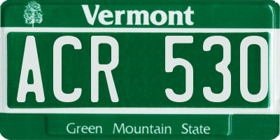 VT license plate ACR530