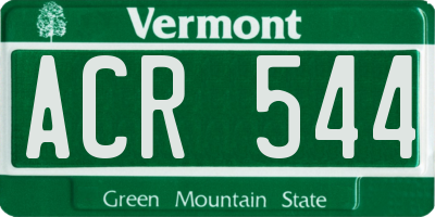 VT license plate ACR544