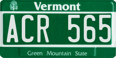 VT license plate ACR565