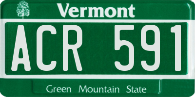 VT license plate ACR591