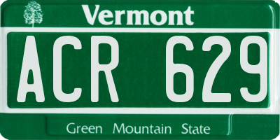 VT license plate ACR629