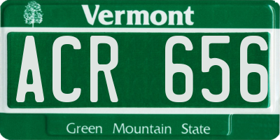 VT license plate ACR656
