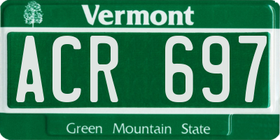VT license plate ACR697