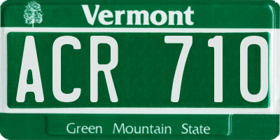 VT license plate ACR710