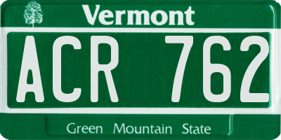 VT license plate ACR762