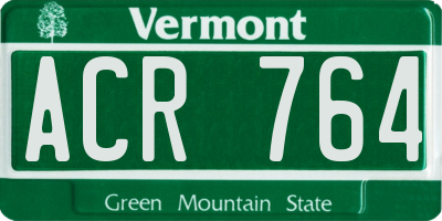 VT license plate ACR764