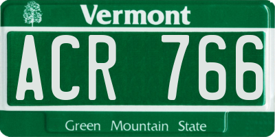 VT license plate ACR766