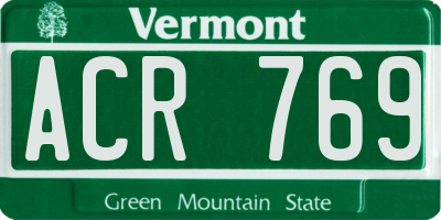 VT license plate ACR769