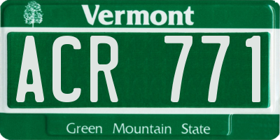 VT license plate ACR771