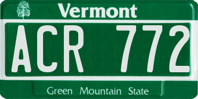 VT license plate ACR772