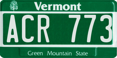 VT license plate ACR773