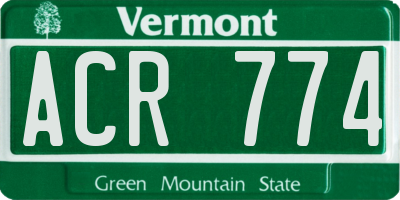 VT license plate ACR774