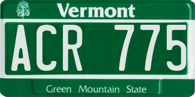 VT license plate ACR775