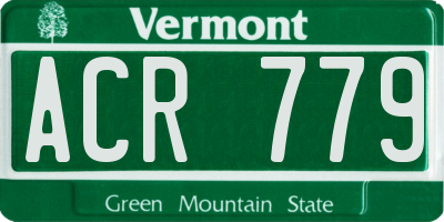 VT license plate ACR779