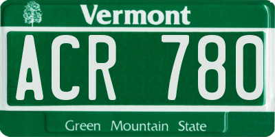 VT license plate ACR780