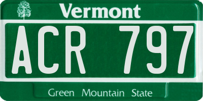 VT license plate ACR797