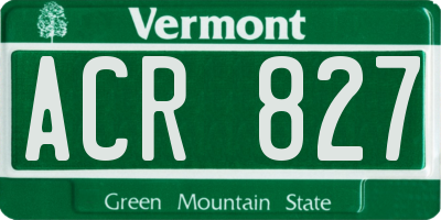 VT license plate ACR827