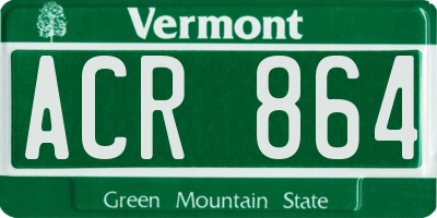 VT license plate ACR864