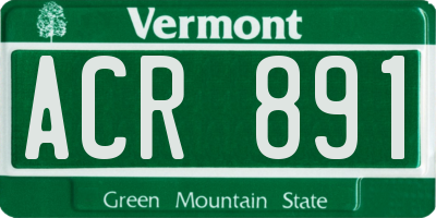 VT license plate ACR891
