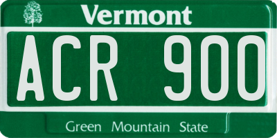 VT license plate ACR900
