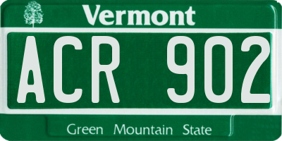 VT license plate ACR902