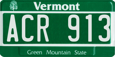 VT license plate ACR913