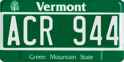 VT license plate ACR944