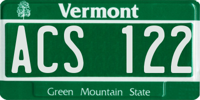 VT license plate ACS122