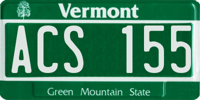 VT license plate ACS155