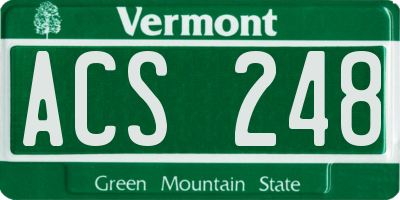 VT license plate ACS248