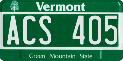 VT license plate ACS405