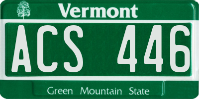 VT license plate ACS446