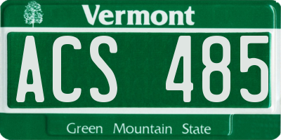 VT license plate ACS485