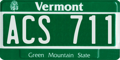 VT license plate ACS711