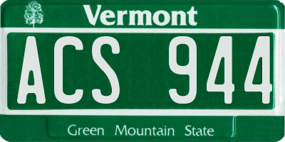 VT license plate ACS944