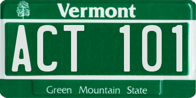 VT license plate ACT101