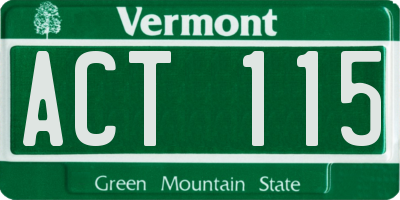 VT license plate ACT115