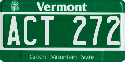 VT license plate ACT272