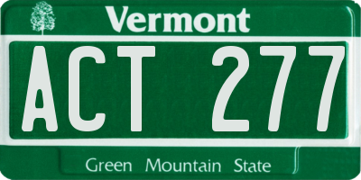 VT license plate ACT277