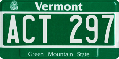 VT license plate ACT297