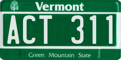 VT license plate ACT311