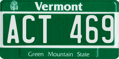 VT license plate ACT469