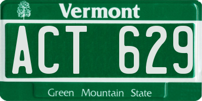VT license plate ACT629