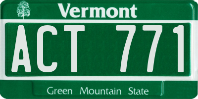 VT license plate ACT771
