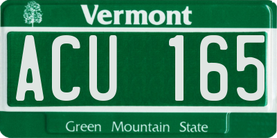 VT license plate ACU165