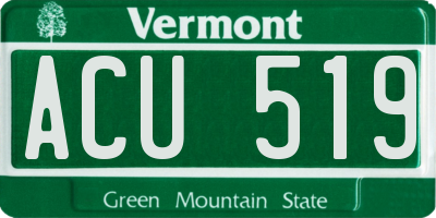 VT license plate ACU519